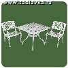 SD1016-1044белый Комплект мебели прямоугольный Лотос (стол+2стула)