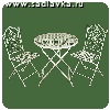 SW(120091-130655)белый Складной комплект мебели Узор ромб-Лотос(стол+2 ст