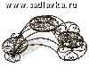 WK081129бронза Подставка трехуровневая плоская карета